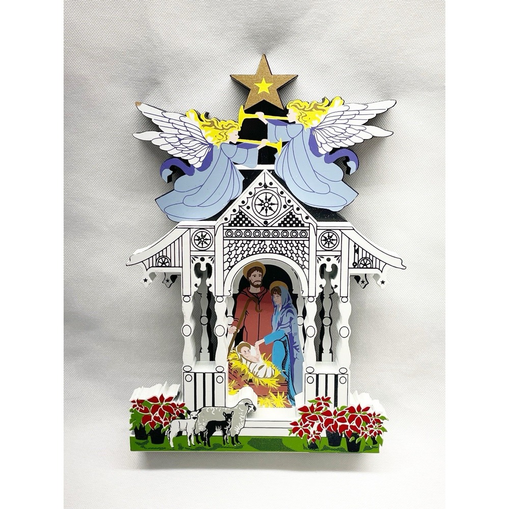 Sheila's Town Square Nativity Signed - First Edition 1997 - #9827/11997 EUC